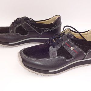 Womens Size 39 Black Leather Wolky Lace Up Walking Shoes 8